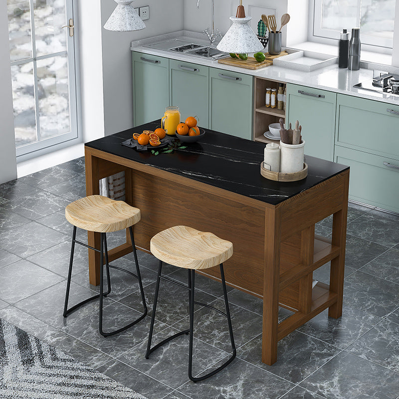 Isola da cucina stazionaria contemporanea set in legno Isola da cucina set per uso domestico