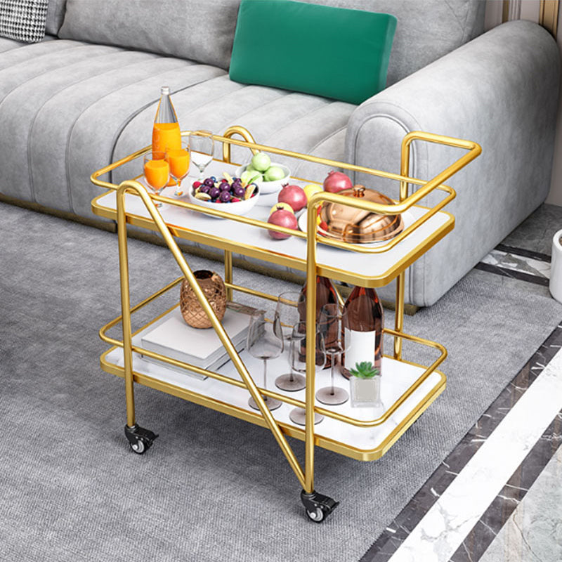 Contemporary Rolling Rectangular Prep Table Metal Prep Table for Home Use Clearhalo 'furn' 'furn_kitchen_islands_carts' 'Furniture' 'Kitchen & Dining Furniture' 'Kitchen Islands & Carts' 'kitchen_islands_carts' 5621064