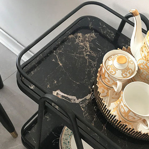 Contemporary Rolling Rectangular Prep Table Metal Prep Table for Home Use Clearhalo 'furn' 'furn_kitchen_islands_carts' 'Furniture' 'Kitchen & Dining Furniture' 'Kitchen Islands & Carts' 'kitchen_islands_carts' 5621067