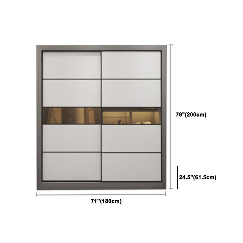 Contemporary Wardrobe Closet Engineered Wood Wardrobe Cabinet