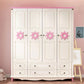Manufactured Wood Storage Cabinet Coastal Cabinet with Drawers White-Pink 4 Clearhalo 'Armoires & Wardrobes' 'armoires_wardrobes' 'Bedroom Furniture' 'furn' 'furn_armoires_wardrobes' 'Furniture' 5621169