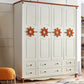 Manufactured Wood Storage Cabinet Coastal Cabinet with Drawers White-Brown 4 Clearhalo 'Armoires & Wardrobes' 'armoires_wardrobes' 'Bedroom Furniture' 'furn' 'furn_armoires_wardrobes' 'Furniture' 5621176