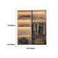 Mirrored Finish Cabinet with Brown Glass Door Modern White Storage Cabinet