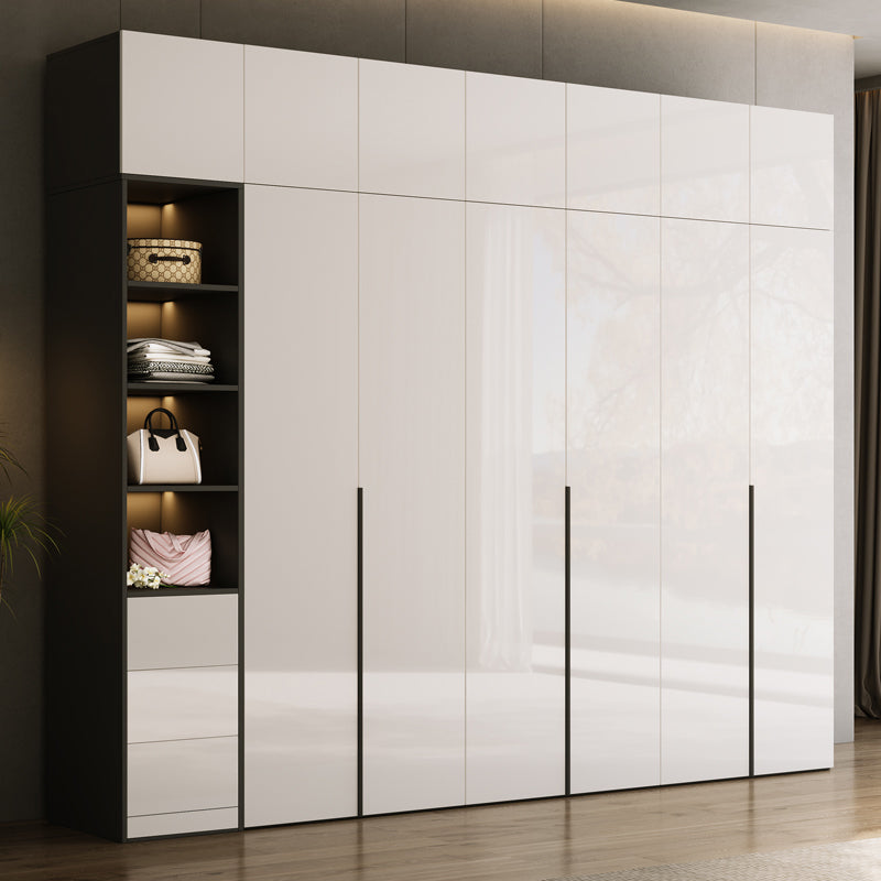 Engineered Wood Wardrobe Closet Contemporary Hinged Wardrobe Armoire Clearhalo 'Armoires & Wardrobes' 'armoires_wardrobes' 'Bedroom Furniture' 'furn' 'furn_armoires_wardrobes' 'Furniture' 5621199