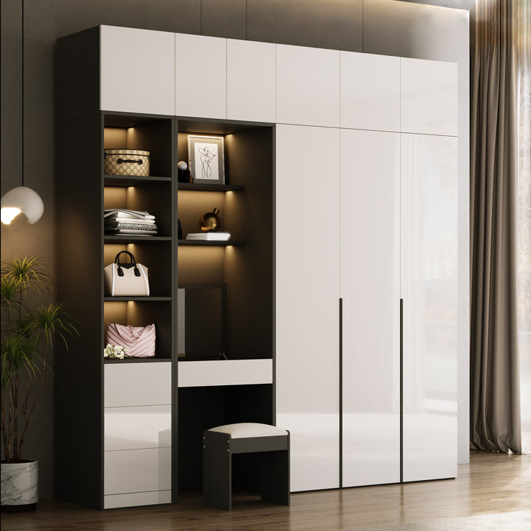 Engineered Wood Wardrobe Closet Contemporary Hinged Wardrobe Armoire Clearhalo 'Armoires & Wardrobes' 'armoires_wardrobes' 'Bedroom Furniture' 'furn' 'furn_armoires_wardrobes' 'Furniture' 5621203