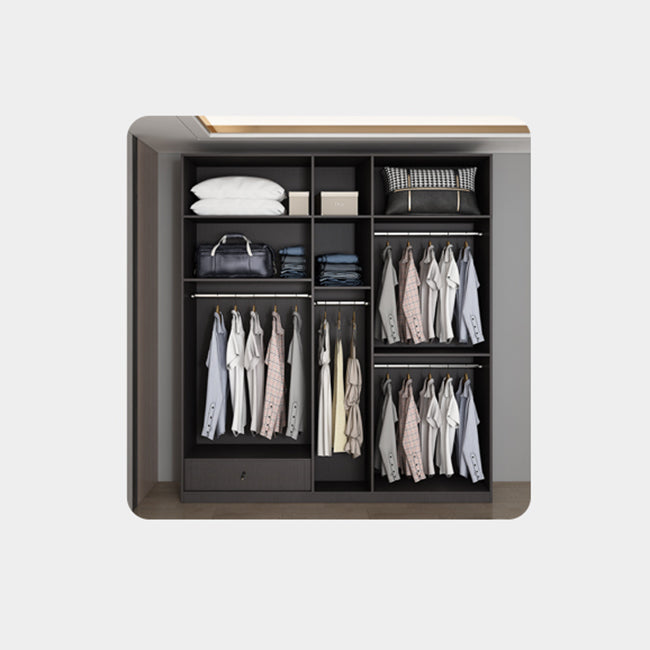 Engineered Wood Wardrobe Closet Contemporary Hinged Wardrobe Armoire Clearhalo 'Armoires & Wardrobes' 'armoires_wardrobes' 'Bedroom Furniture' 'furn' 'furn_armoires_wardrobes' 'Furniture' 5621209