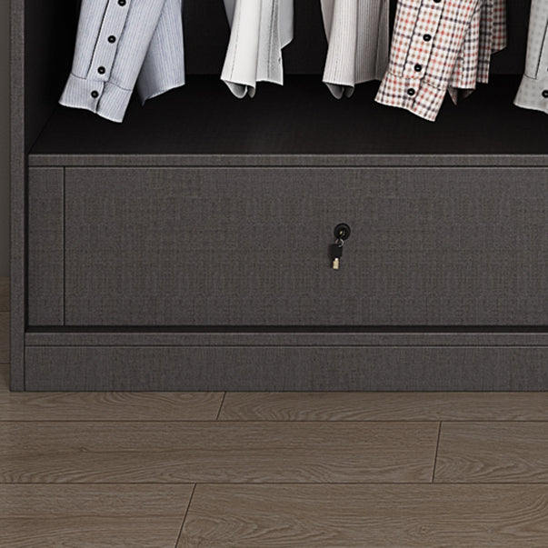 Engineered Wood Wardrobe Closet Contemporary Hinged Wardrobe Armoire Clearhalo 'Armoires & Wardrobes' 'armoires_wardrobes' 'Bedroom Furniture' 'furn' 'furn_armoires_wardrobes' 'Furniture' 5621218