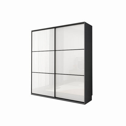 Sliding Engineered Wood Wardrobe Closet Modern Wardrobe Armoire Armoires & Wardrobes Clearhalo 'Armoires & Wardrobes' 'armoires_wardrobes' 'Bedroom Furniture' 'furn' 'furn_armoires_wardrobes' 'Furniture' 5621238