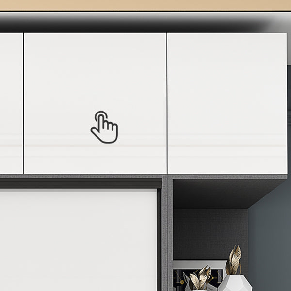 Sliding Engineered Wood Wardrobe Closet Modern Wardrobe Armoire Clearhalo 'Armoires & Wardrobes' 'armoires_wardrobes' 'Bedroom Furniture' 'furn' 'furn_armoires_wardrobes' 'Furniture' 5621244