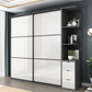Sliding Engineered Wood Wardrobe Closet Modern Wardrobe Armoire 47"L x 24"W x 79"H Armoires & Sideboard Clearhalo 'Armoires & Wardrobes' 'armoires_wardrobes' 'Bedroom Furniture' 'furn' 'furn_armoires_wardrobes' 'Furniture' 5621245