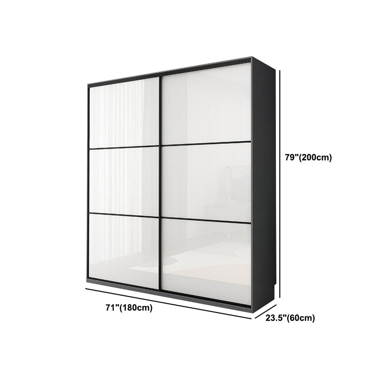 Sliding Engineered Wood Wardrobe Closet Modern Wardrobe Armoire Clearhalo 'Armoires & Wardrobes' 'armoires_wardrobes' 'Bedroom Furniture' 'furn' 'furn_armoires_wardrobes' 'Furniture' 5621249
