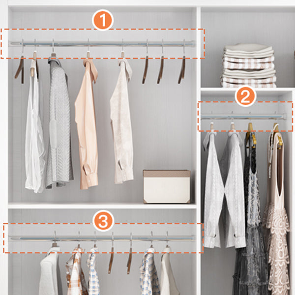 Hedendaagse stijl Garderobe Armoire wit ontworpen houten garderobe met lade