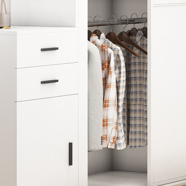Hedendaagse stijl Garderobe Armoire wit ontworpen houten garderobe met lade