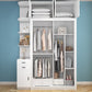 Hedendaagse stijl Garderobe Armoire wit ontworpen houten garderobe met lade