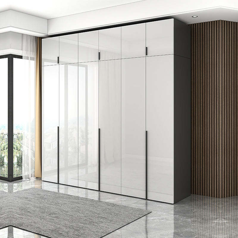 Modern Manufactured Wood Storage Cabinet High Gloss White Cabinet Clearhalo 'Armoires & Wardrobes' 'armoires_wardrobes' 'Bedroom Furniture' 'furn' 'furn_armoires_wardrobes' 'Furniture' 5621327