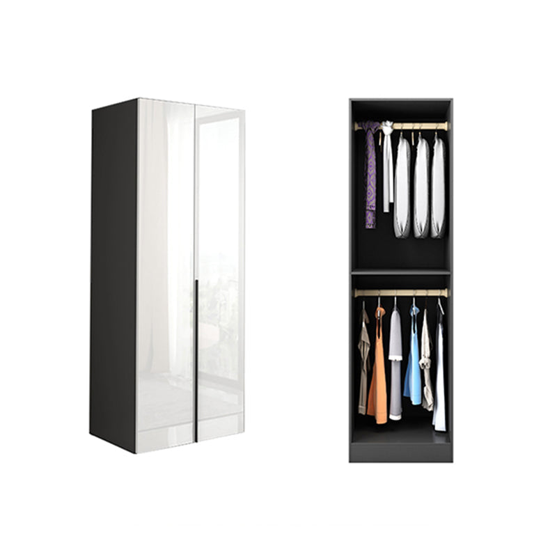 Modern Manufactured Wood Storage Cabinet High Gloss White Cabinet 24"L x 22"W x 79"H Armoires & Wardrobes Clearhalo 'Armoires & Wardrobes' 'armoires_wardrobes' 'Bedroom Furniture' 'furn' 'furn_armoires_wardrobes' 'Furniture' 5621328
