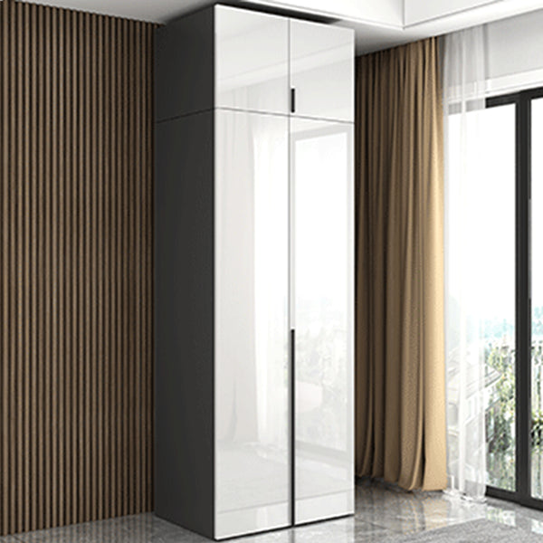 Modern Manufactured Wood Storage Cabinet High Gloss White Cabinet Clearhalo 'Armoires & Wardrobes' 'armoires_wardrobes' 'Bedroom Furniture' 'furn' 'furn_armoires_wardrobes' 'Furniture' 5621332