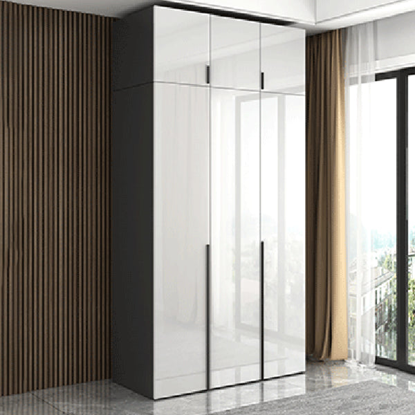 Modern Manufactured Wood Storage Cabinet High Gloss White Cabinet Clearhalo 'Armoires & Wardrobes' 'armoires_wardrobes' 'Bedroom Furniture' 'furn' 'furn_armoires_wardrobes' 'Furniture' 5621334