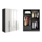 Modern Manufactured Wood Storage Cabinet High Gloss White Cabinet 63"L x 22"W x 79"H Armoires & Wardrobes Clearhalo 'Armoires & Wardrobes' 'armoires_wardrobes' 'Bedroom Furniture' 'furn' 'furn_armoires_wardrobes' 'Furniture' 5621336
