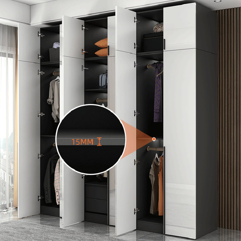 Modern Manufactured Wood Storage Cabinet High Gloss White Cabinet Clearhalo 'Armoires & Wardrobes' 'armoires_wardrobes' 'Bedroom Furniture' 'furn' 'furn_armoires_wardrobes' 'Furniture' 5621343