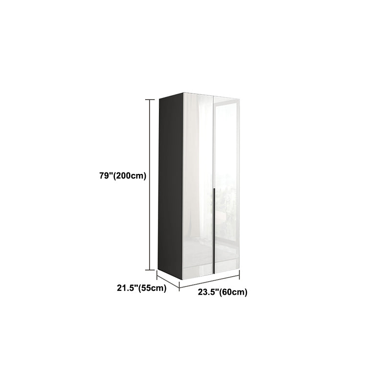 Modern Manufactured Wood Storage Cabinet High Gloss White Cabinet Clearhalo 'Armoires & Wardrobes' 'armoires_wardrobes' 'Bedroom Furniture' 'furn' 'furn_armoires_wardrobes' 'Furniture' 5621349