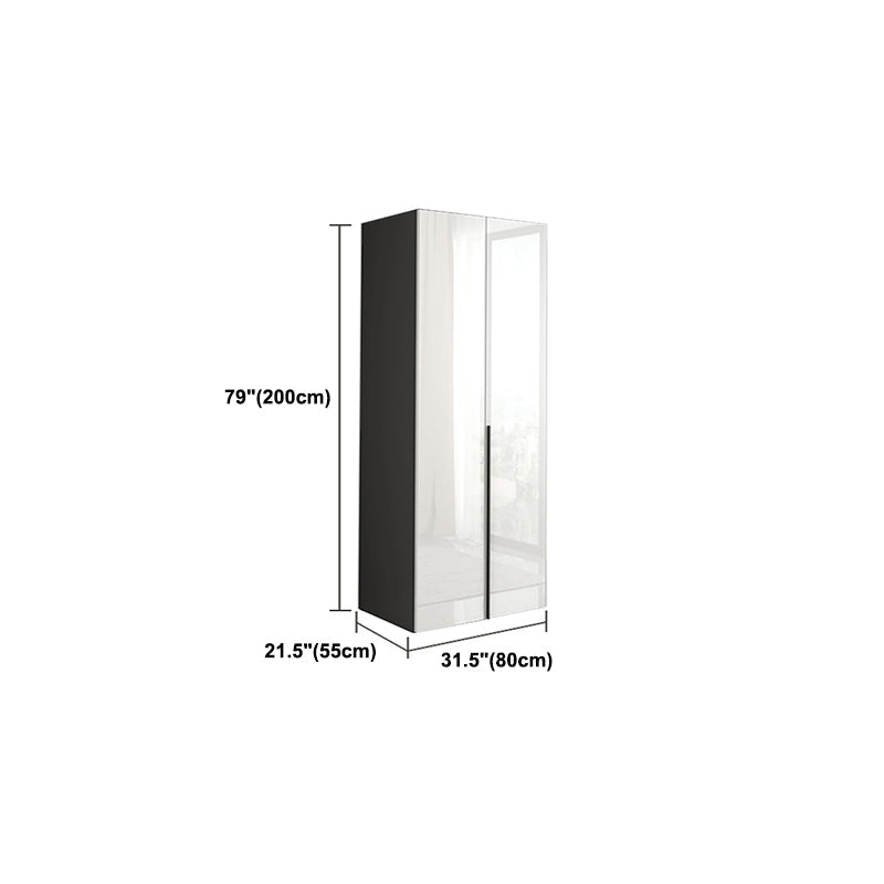 Modern Manufactured Wood Storage Cabinet High Gloss White Cabinet Clearhalo 'Armoires & Wardrobes' 'armoires_wardrobes' 'Bedroom Furniture' 'furn' 'furn_armoires_wardrobes' 'Furniture' 5621350