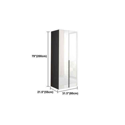 Modern Manufactured Wood Storage Cabinet High Gloss White Cabinet Clearhalo 'Armoires & Wardrobes' 'armoires_wardrobes' 'Bedroom Furniture' 'furn' 'furn_armoires_wardrobes' 'Furniture' 5621350