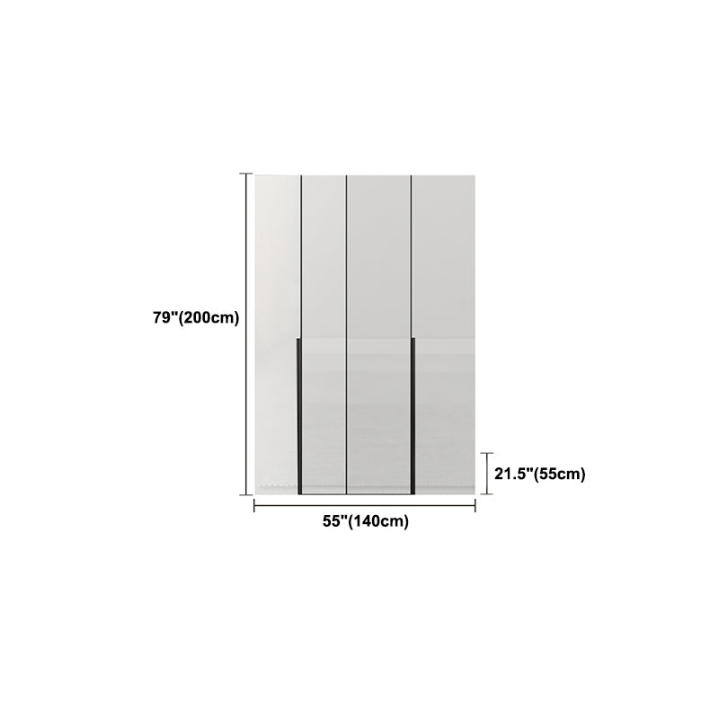 Modern Manufactured Wood Storage Cabinet High Gloss White Cabinet Clearhalo 'Armoires & Wardrobes' 'armoires_wardrobes' 'Bedroom Furniture' 'furn' 'furn_armoires_wardrobes' 'Furniture' 5621352