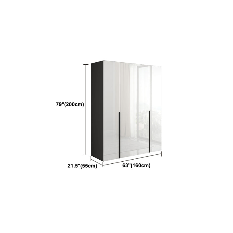 Modern Manufactured Wood Storage Cabinet High Gloss White Cabinet Clearhalo 'Armoires & Wardrobes' 'armoires_wardrobes' 'Bedroom Furniture' 'furn' 'furn_armoires_wardrobes' 'Furniture' 5621353
