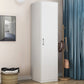 White Contemporary Non-Hanging Armoire Steel Home Cabinet with Door Clearhalo 'Armoires & Wardrobes' 'armoires_wardrobes' 'Bedroom Furniture' 'furn' 'furn_armoires_wardrobes' 'Furniture' 5621356