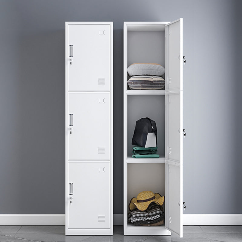 White Contemporary Non-Hanging Armoire Steel Home Cabinet with Door Without Clothing Rod 3 Clearhalo 'Armoires & Wardrobes' 'armoires_wardrobes' 'Bedroom Furniture' 'furn' 'furn_armoires_wardrobes' 'Furniture' 5621362