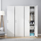 White Contemporary Non-Hanging Armoire Steel Home Cabinet with Door Clearhalo 'Armoires & Wardrobes' 'armoires_wardrobes' 'Bedroom Furniture' 'furn' 'furn_armoires_wardrobes' 'Furniture' 5621363