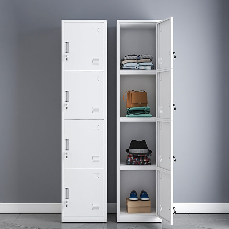 White Contemporary Non-Hanging Armoire Steel Home Cabinet with Door Without Clothing Rod 4 Clearhalo 'Armoires & Wardrobes' 'armoires_wardrobes' 'Bedroom Furniture' 'furn' 'furn_armoires_wardrobes' 'Furniture' 5621364
