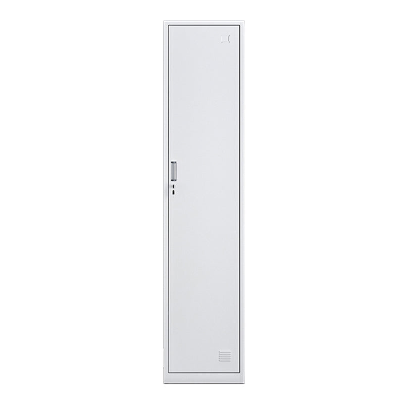 White Contemporary Non-Hanging Armoire Steel Home Cabinet with Door Clearhalo 'Armoires & Wardrobes' 'armoires_wardrobes' 'Bedroom Furniture' 'furn' 'furn_armoires_wardrobes' 'Furniture' 5621365