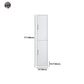 White Contemporary Non-Hanging Armoire Steel Home Cabinet with Door Clearhalo 'Armoires & Wardrobes' 'armoires_wardrobes' 'Bedroom Furniture' 'furn' 'furn_armoires_wardrobes' 'Furniture' 5621371