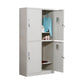 Modern & Contemporary Hinged Door Cabinet Gray Metal Storage Cabinet