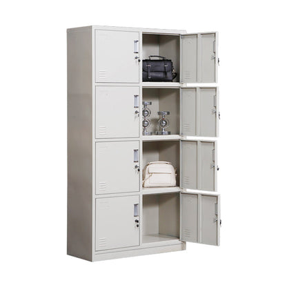 Modern & Contemporary Hinged Door Cabinet Gray Metal Storage Cabinet