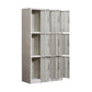 Modern & Contemporary Hinged Door Cabinet Gray Metal Storage Cabinet