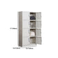 Modern & Contemporary Hinged Door Cabinet Gray Metal Storage Cabinet