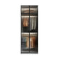 Glass and Wood Wardrobe Cabinet Modern Hinged Wardrobe Armoire