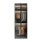 Glass and Wood Wardrobe Cabinet Modern Hinged Wardrobe Armoire