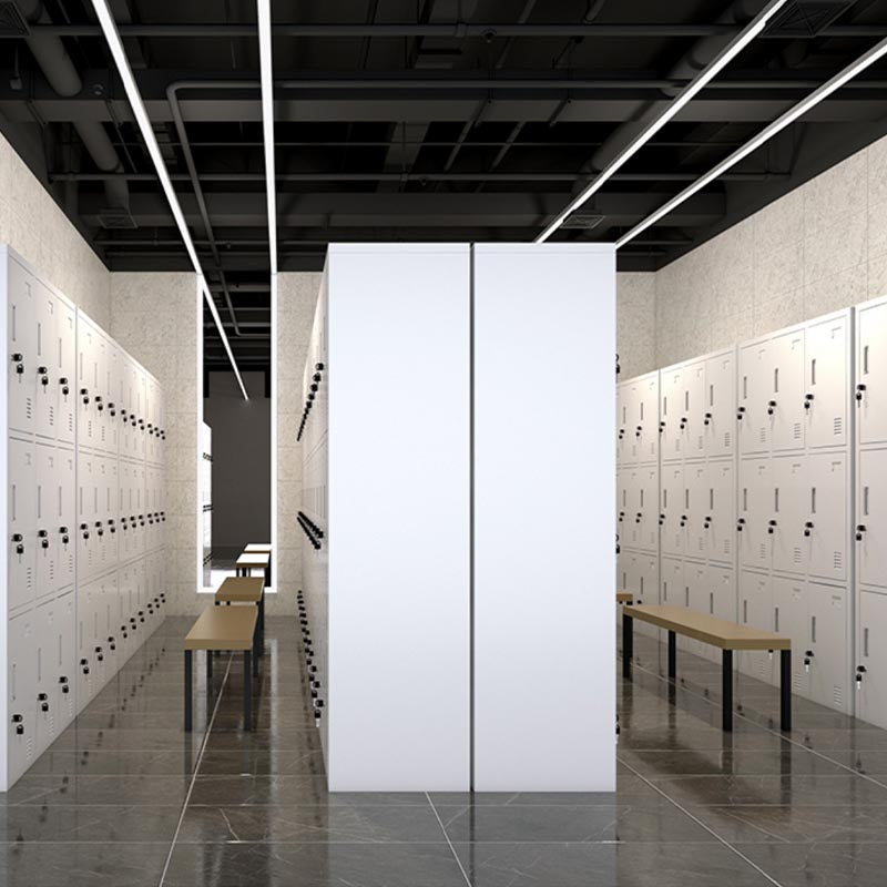 White Metal Wardrobe Armoire Contemporary Hinged Wardrobe Cabinet