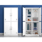 White Metal Wardrobe Armoire Contemporary Hinged Wardrobe Cabinet