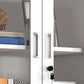 White Metal Wardrobe Armoire Contemporary Hinged Wardrobe Cabinet