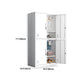 White Metal Wardrobe Armoire Contemporary Hinged Wardrobe Cabinet
