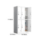 White Metal Wardrobe Armoire Contemporary Hinged Wardrobe Cabinet
