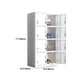 White Metal Wardrobe Armoire Contemporary Hinged Wardrobe Cabinet