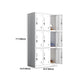 White Metal Wardrobe Armoire Contemporary Hinged Wardrobe Cabinet