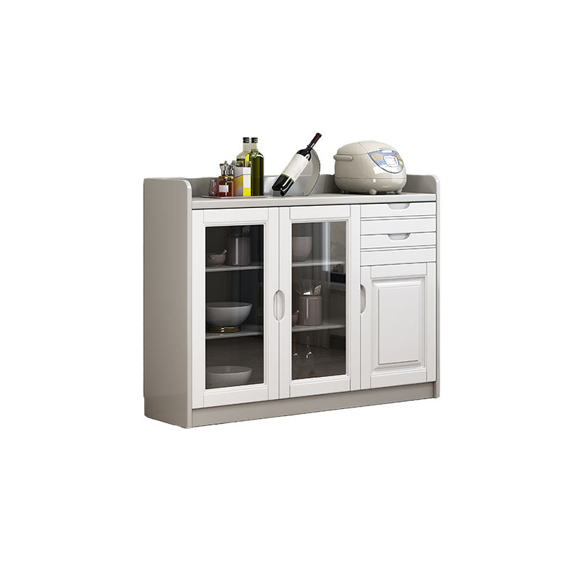 Sideboard di sala da pranzo in stile legno di gomma in legno contemporaneo