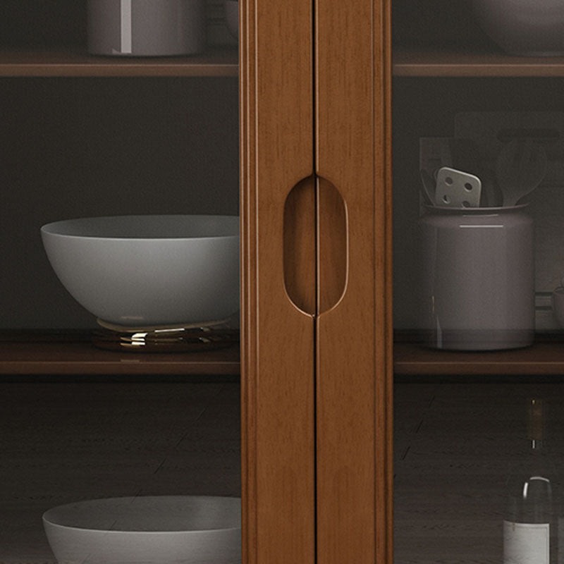 Sideboard di sala da pranzo in stile legno di gomma in legno contemporaneo